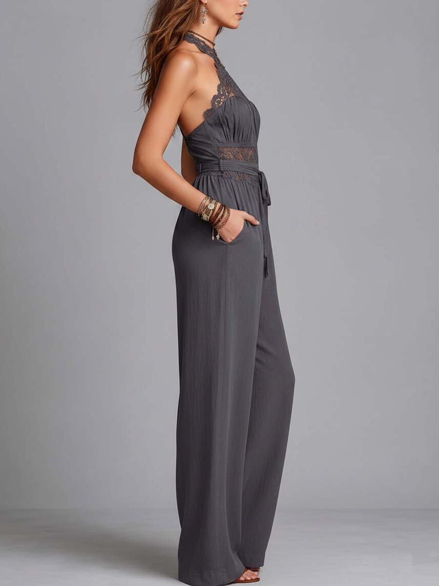 Evelyn™ | Elegant Halter Jumpsuit