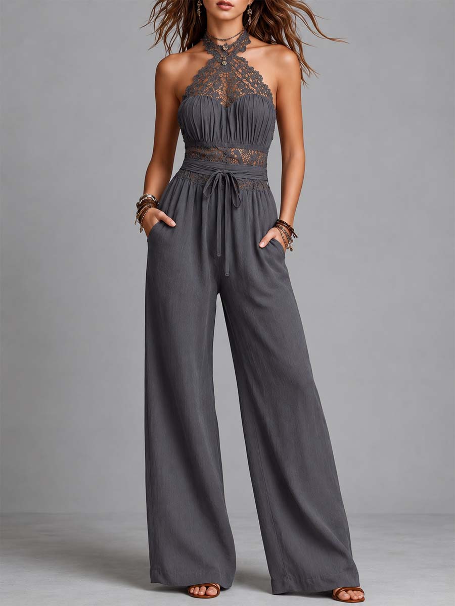 Evelyn™ | Elegant Halter Jumpsuit