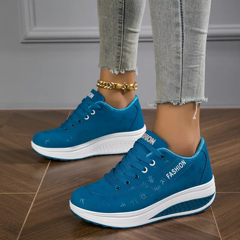 Brelina – Women's Platform Lace-Up Sneakers for Everyday Comfort