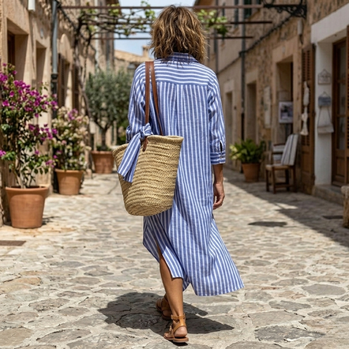 Nichole™ Elegant Striped Summer Dress
