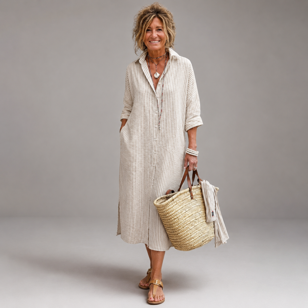 Nichole™ Elegant Striped Summer Dress