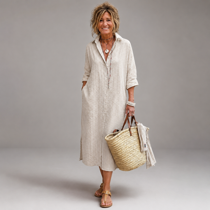 Nichole™ Elegant Striped Summer Dress