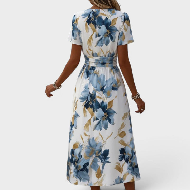 Servane | Elegant Floral Midi Dress