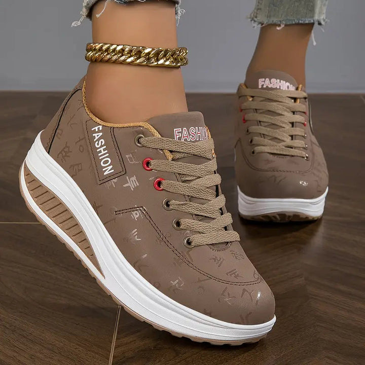Brelina – Women's Platform Lace-Up Sneakers for Everyday Comfort