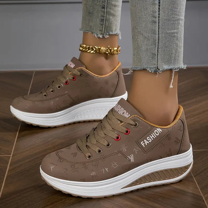 Brelina – Women's Platform Lace-Up Sneakers for Everyday Comfort